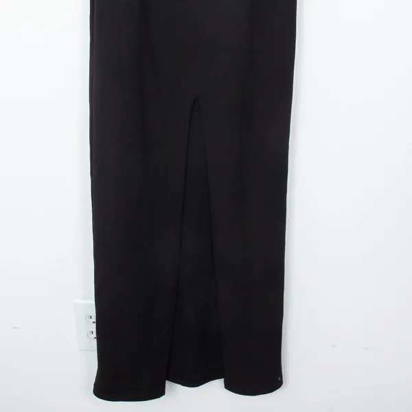 Lulus Womens Evening Maxi Dress XS Black Strapless Crisscross‎ Front Slit - Image 4