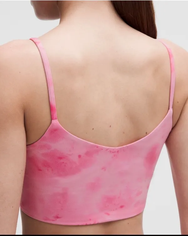 Lululemon Bend this front to back bra cami spaghetti straps A-C Strawberry Smoothie S/M NWT - Image 3