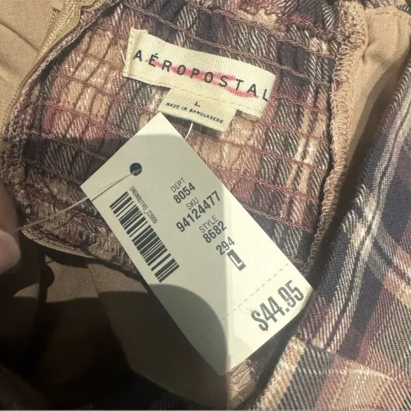 Aeropostale Plaid Scoop-Neck Slim Dress – NWT – Size Large - Image 8