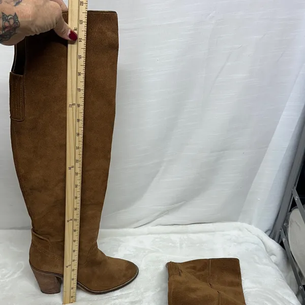 Dolce Vita Tan Suede Over the Knee Boots - Image 5