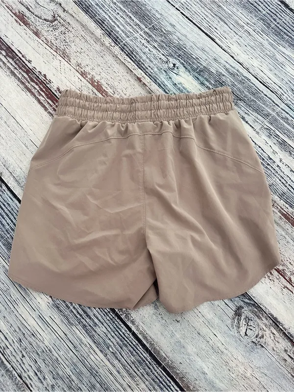Under Armour 5" Flex Woven Pocket High Rise Short Sahara Tan - Image 4