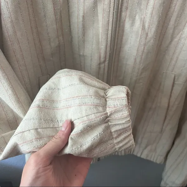 Zara Tweed Bomber Jacket - Image 5