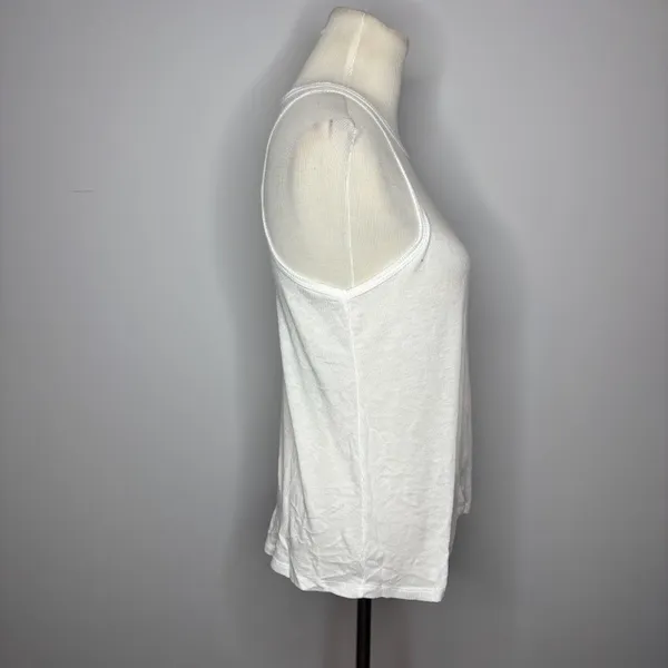 Sun & Shadow - White Ribbed Tank Top - Image 3