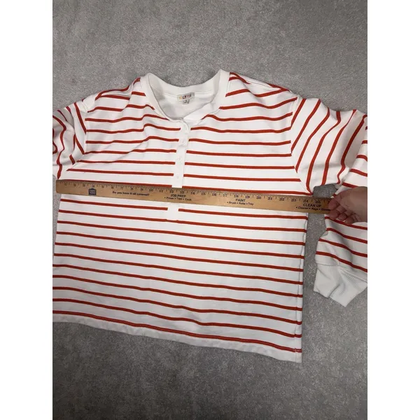 Molly Yeh Women's French Terry‎ Henley Shirt Xl Sweat Shirt - Image 8