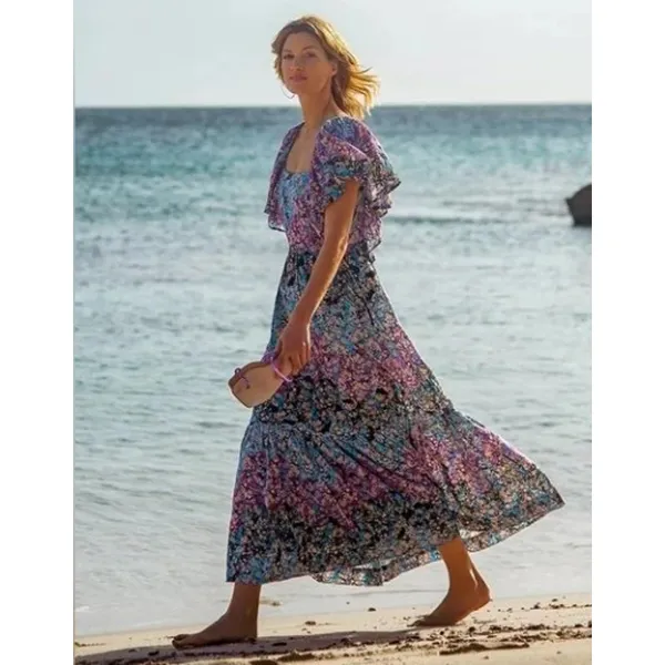 Anthropologie Clementina Eyelet Maxi Dress Women’s Sz. XS - Image 3