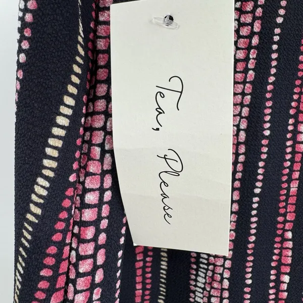 Tea Please Peasant Womens 1X Pink Black dots Balloon Sleeves Boho Blouse Top - Image 7