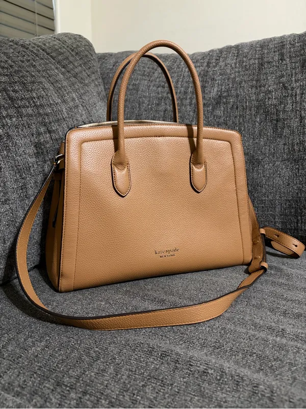 Kate Spade Bungalow Large Satchel - Tan Leather with Dust Bag - Image 2