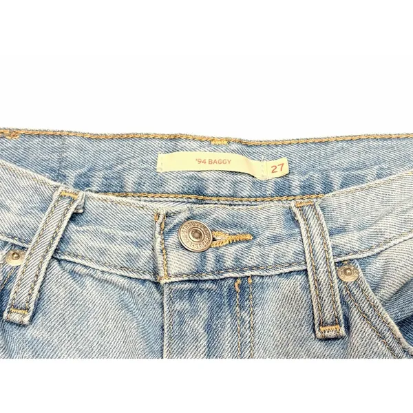 Levi's 94' Baggy Y2K Women's Size 27x31 Blue Denim Medium Wash Jeans Cotton - Image 6