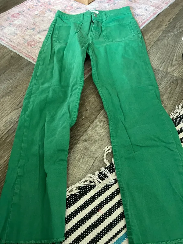 Zara Green Straight-Leg‎ Jeans size 6 - Image 7