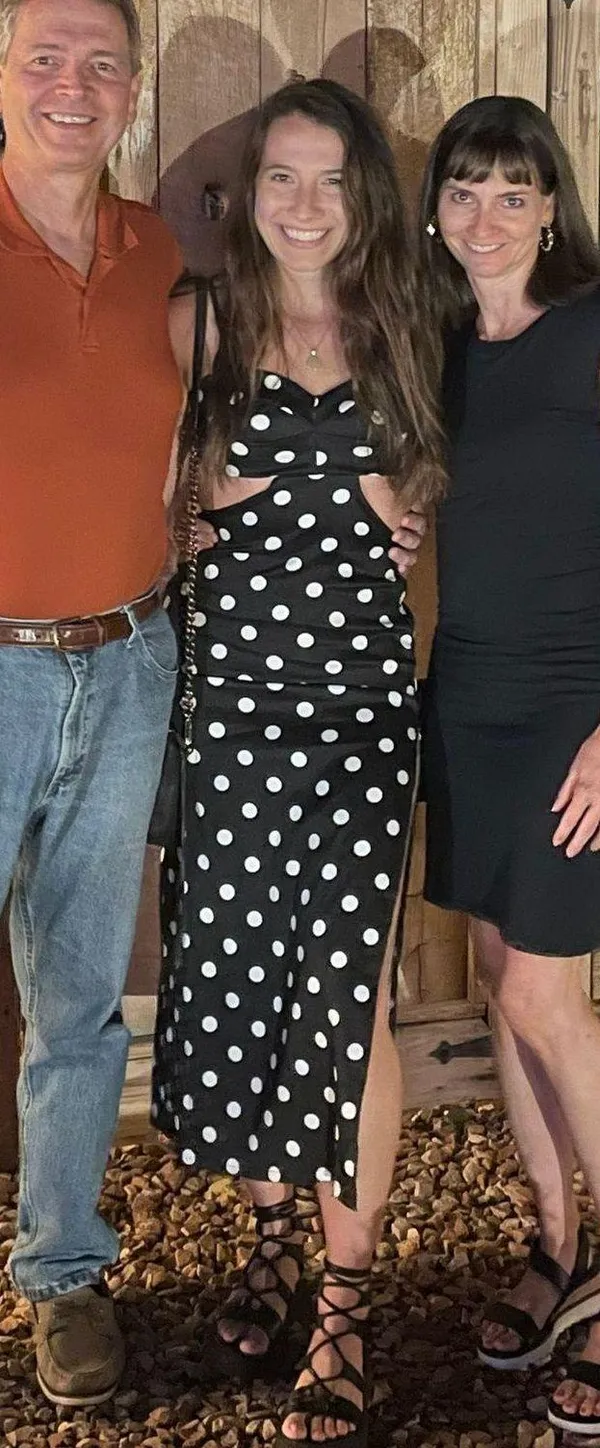 Black And White Polka For Cutout Slit Maxi Dress - Image 2