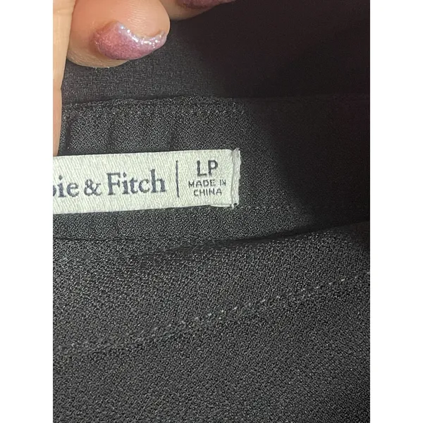 Abercrombie & Fitch Black Skirt‎ Womens Size LP A-Line Side Zip Cottage Bin11 - Image 3