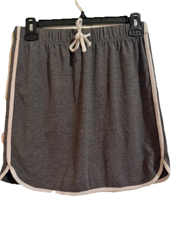 Heritage Charcoal Gray Elastic Waist Skirt with White Logo - Image 4