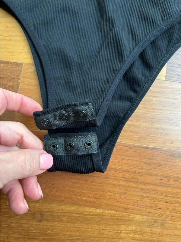 Seamless bodysuit Black Size XS - Image 3