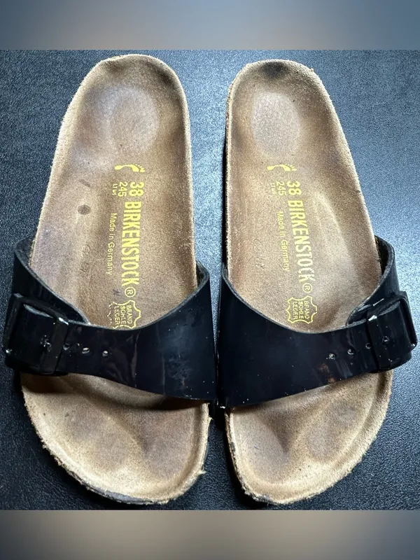 Birkenstock Women’s Size 38 US Size 7.5-8 Madrid Black Patent Sandals - Image 2