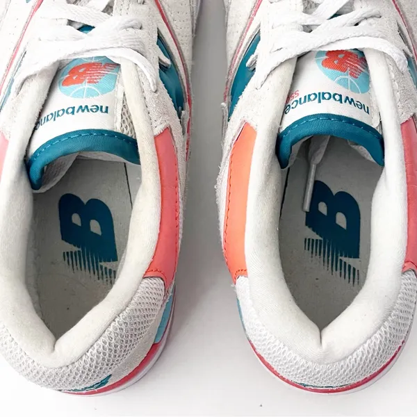 NEW BALANCE 550 Sea Salt Verdigris Speckled Soles Sneakers 8.5 Ortholite Comfort - Image 8