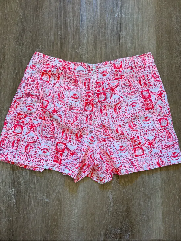 Lilly Pulitzer Alicent Mini Skort Mizner Red Seaside Harbor - Image 2