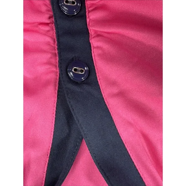 Greg Norman ML75 Play Dry Golf Polo Women Small Bright Pink Navy Ruched NWT - Image 5