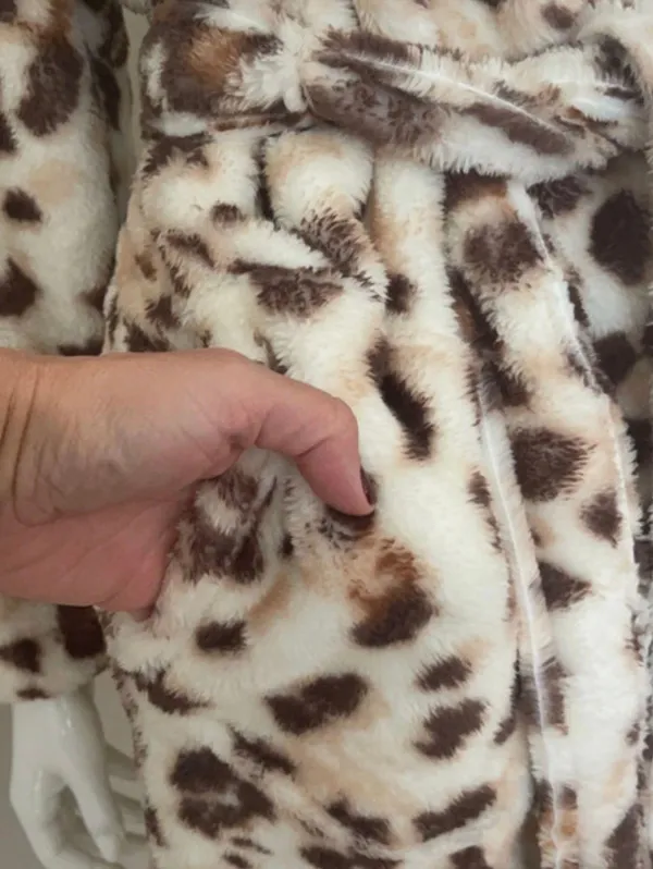 Aerie Animal Print Cozy Plush Robe, Medium - Image 14