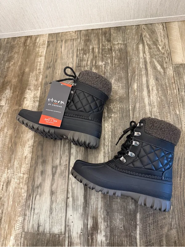Storm by Cougar Storm Black Winter Boots with Red Accent Tag Size 7 Wide - Image 14