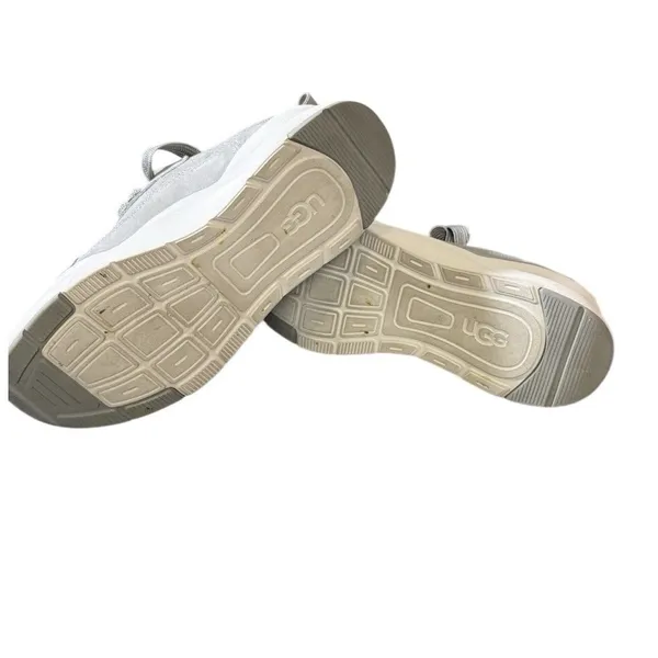 UGG Women's Sneakers Gray Size 8 Quilted Suede Lace Up Comfort Casual - Image 6