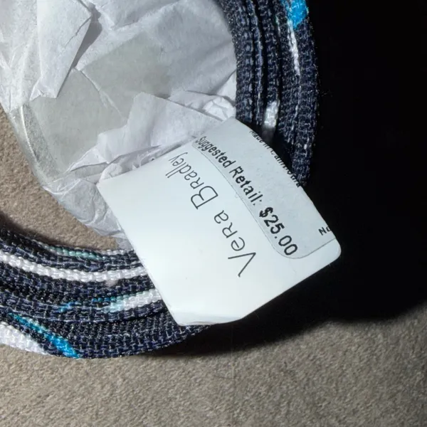 Vera Bradley Lighten Up Lanyard Shore Enough Blue Navy White 29403-11529 NWT - Image 3