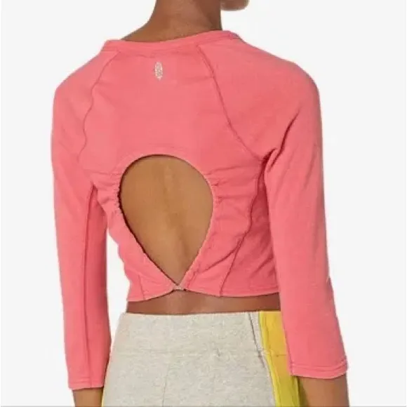 NWT‎ Free People movement circle back top in lipstick - Image 2