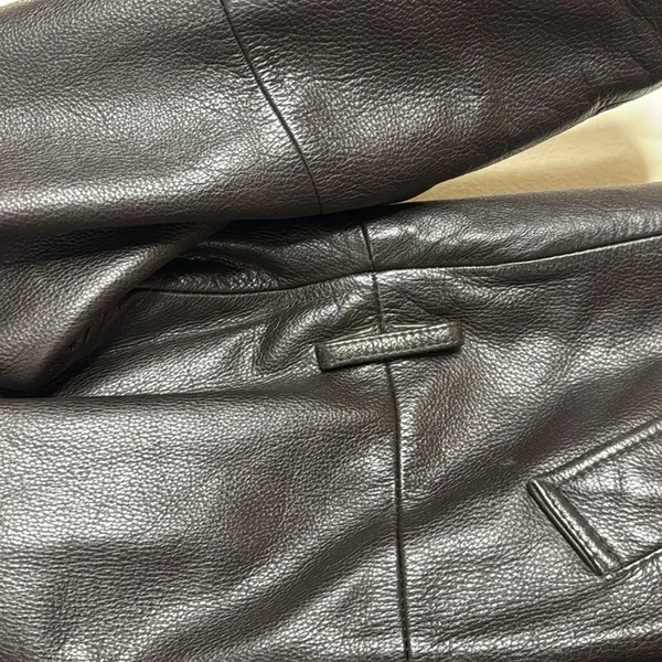 Vtg Wilsons thinsulate Leather jacket Asymmetrical‎ Zip Lined chocolate Brown S - Image 6