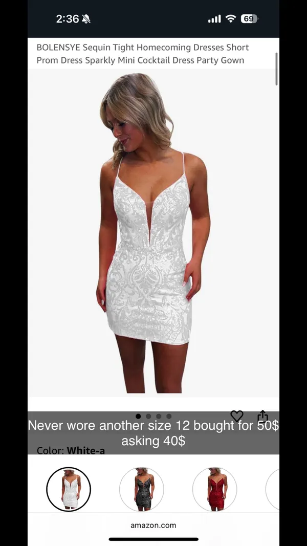 Sparkly Dress Size 12 - Image 2