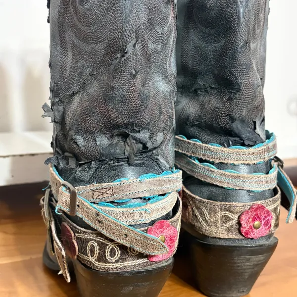 Durango Womens 12in Lifestyle Western Boots Black Distressed DCRD146 Size 8.5M - Image 7