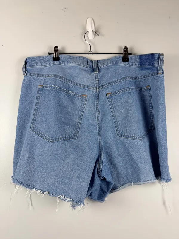 Abercrombie & fitch high rise loose short curve love light wash size 34 - Image 4