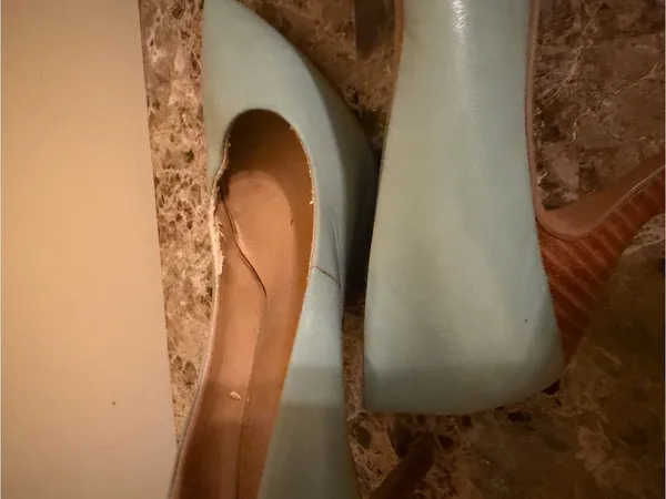 Nine West light blue Pointed Toe Leather Pumps - Image 8