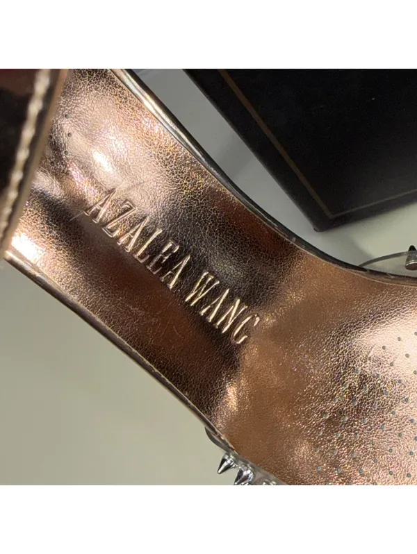 Azalea Wang Popstar Rose Gold PVC Slingback Stiletto Heels Women’s Size 7.5 - Image 4