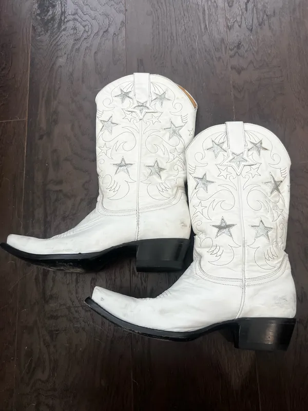 Idyllwiind White Star Accent Western Heeled Boots cowgirl boots - Image 7