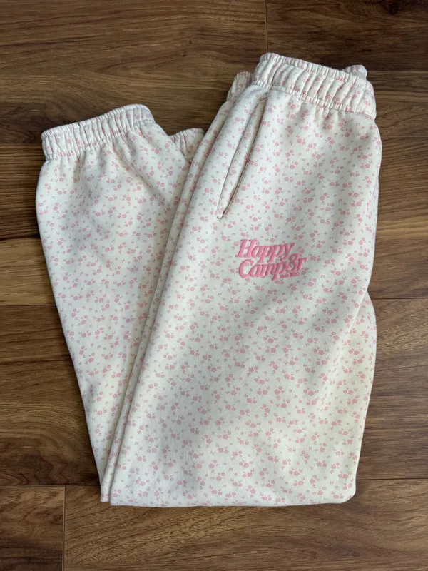 Happy Camper Floral Sweapants Pink - Image 3