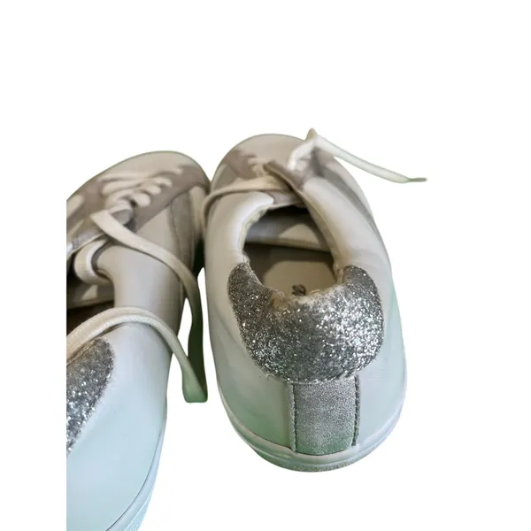 Madewell‎ Leather Sneakers White Gray Low Top Casual Shoes Sz 9 - Image 2