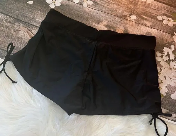 Women’s Swim Shorts Adjustable Side Drawstring Ruched Swim Bottoms - Image 5