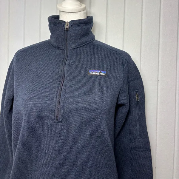 Patagonia Women's Navy Quarter-Zip‎ Fleece size XS - Image 2