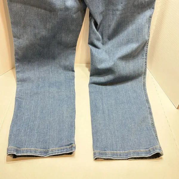 SPANX Jeans Womens 1X Tall Vintage Indigo High Rise Pull On Flare Leg - Image 7