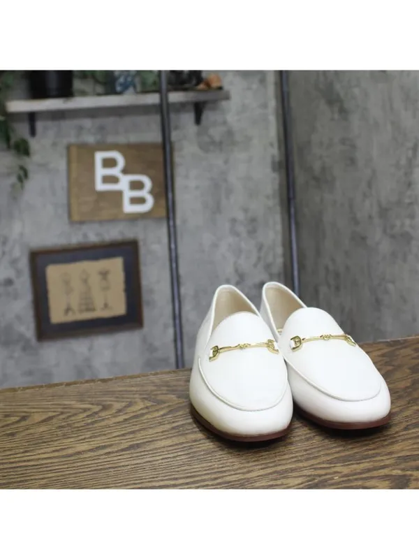 Sam Edelman Womens Loraine Almond Toe Loafers E8519LU Bright White 9M - Image 3