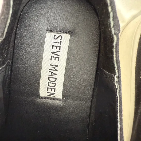 Steve Madden Black Furry Slip-On‎ Sneakers - Image 2