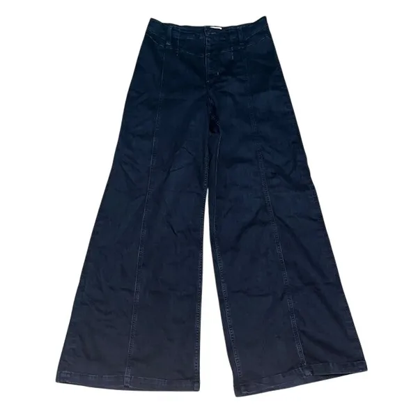 Free People We The Free Libre‎ Wide-Leg Jeans Seamed High Rise Black 31 - Image 3