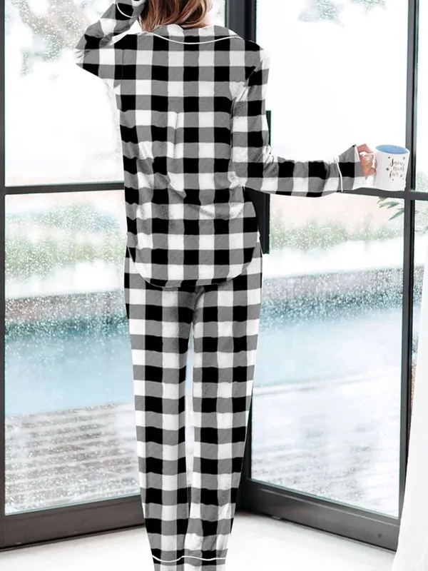 Aamikast Women's Pajama Sets Long Sleeve Button Down Sleepwear Nightwear Soft Pj - Image 4