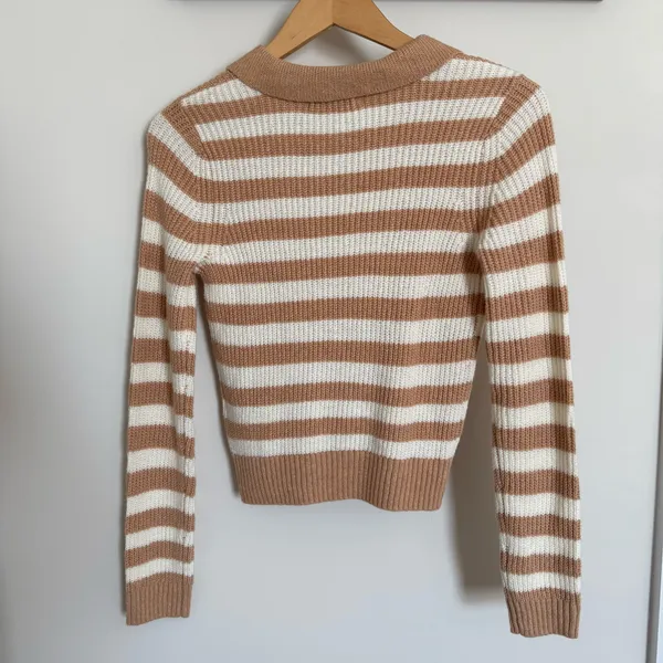 American Eagle Striped Polo Henley Sweater Size XS NWOT - Image 4