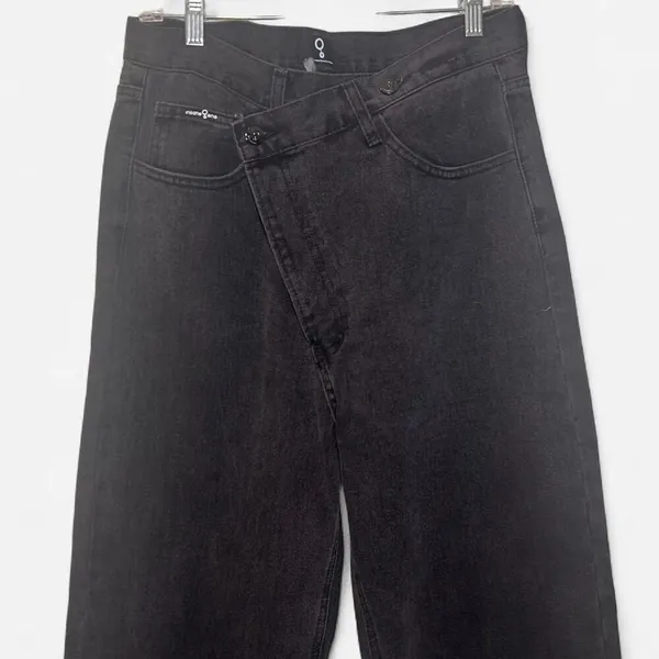 Insane Gene Black Weekend Crossover Hi-Rise Straight Jeans Size 29 - Image 4
