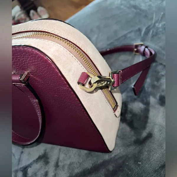 Kate Spade Two Tone Colorblock Suede Siding Crossbody Purse - Image 5