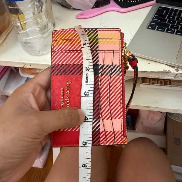 Kate Spade New York Morgan Museum Plaid Card Case Wristlet New With‎ Tags - Image 4