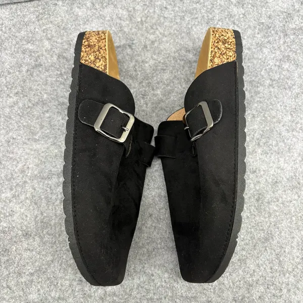 YOKI Gila 102 Black Suede Slip-On Clogs size 8.5 - Image 4