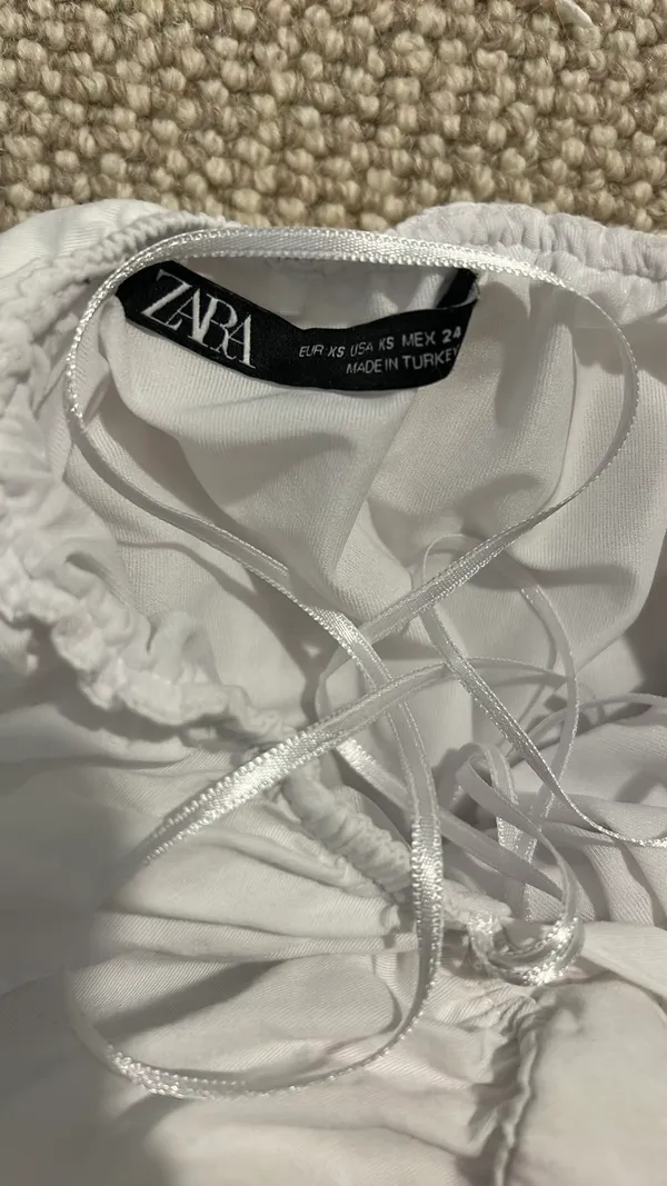Zara white halter mini dress - Image 5