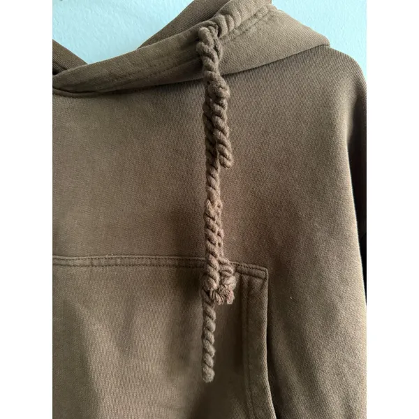 Tezza & Cole x Noize‎ Brown Cropped Hoodie Lost In The Sound Embroidered Large - Image 4