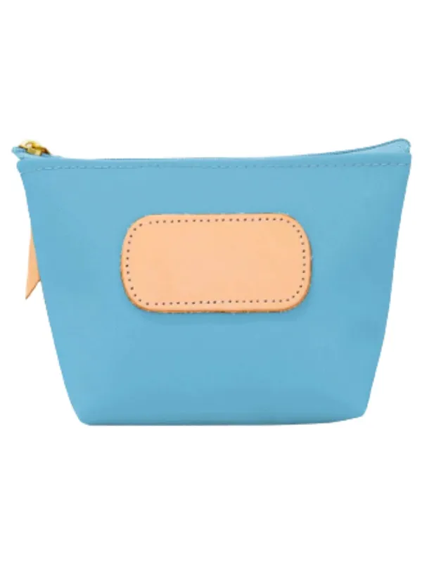 Jon Hart Chico mini bag E stamped monogram initial Ocean Blue zipper pouch - Image 3